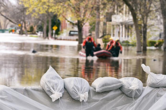 Flooding on streets.